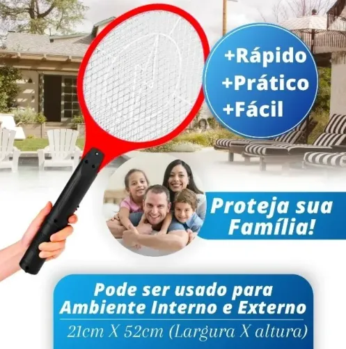 Raquete Elétrica Mata Mosquito Kapbom Ka-66 - Loja Natan Informática