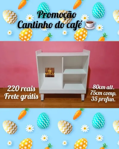 Cantinho do Café - Estante de Mdf - Frete Grátis