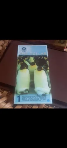 Rara cedula antártica 1 do*llar 2011 polimero flor de estampa