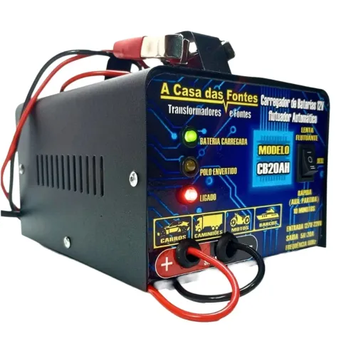 Carregador de Bateria 12V CB20AH - A Casa das Fontes