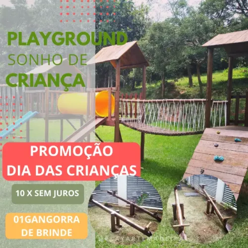 playground de madeira