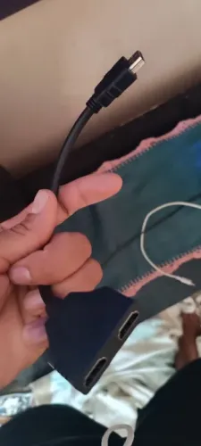 Cabo entrada dupla HDMI para TV - Novo