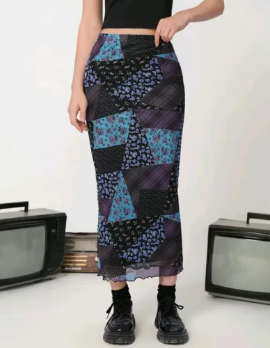 Saia midi Boho importada NOVA