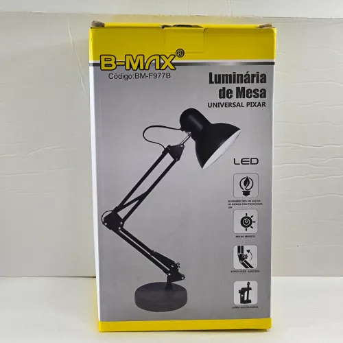 Luminária de mesa com braço articulado 