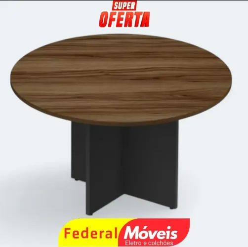 Mesa de Reunião para Escritório - 1,20m de Diâmetro | Nova e Moderna