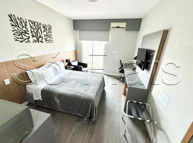 Flat em Moema disponível para venda com 26m² e 01 vaga de garagem