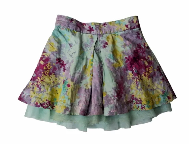 Linda saia floral com tule para meninas Gap 