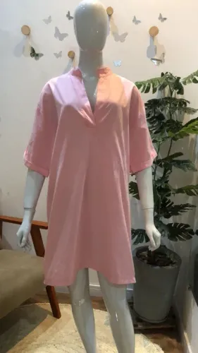 VESTIDO CAMISA ROSA COLCCI
