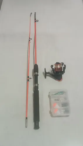 Kit de pesca completo - Vara, molinete e acessórios