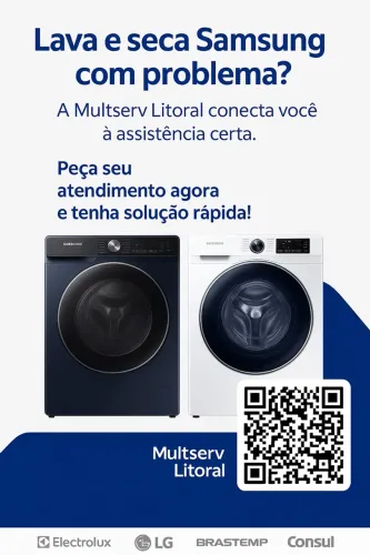 Conserto de Lava e Seca LG, Samsung e mais - Atendimento em Domicílio