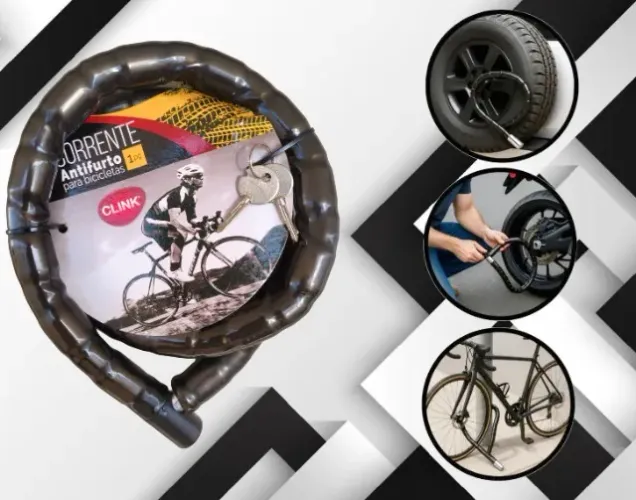 Cadeado Articulado 22mm x 100cm para Bicicletas e Motocicletas