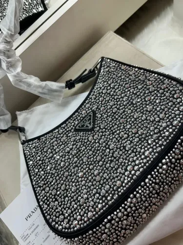 Bolsa prada Cleo cravejada