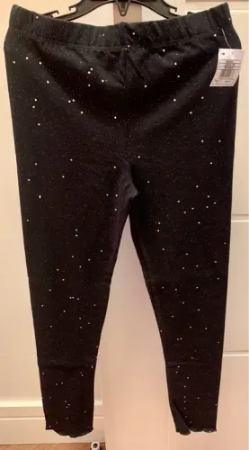 Calça legging infantil preta - tamanho 10