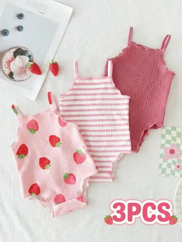 Kit 3 bodys de bebê 