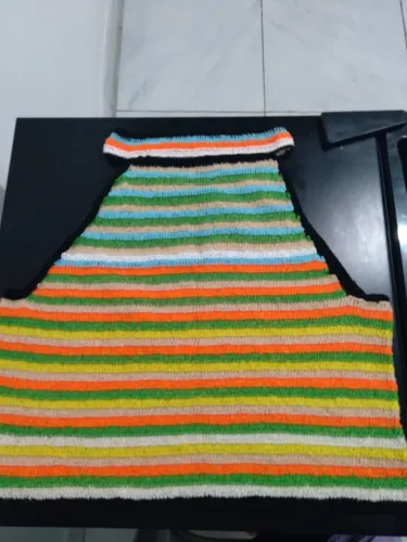 Blusa Gola Alta ponto Alto crochet