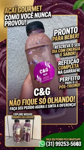 Vitaminas de açaí gourmet 