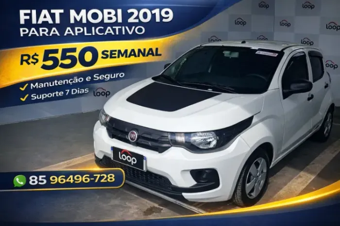 Carro para Uber 99 - Fiat Mobi 2019 - Fortaleza