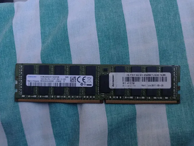 Memória RAM | 1x16GB RAM 2666Mhz | Samsung | Defeito