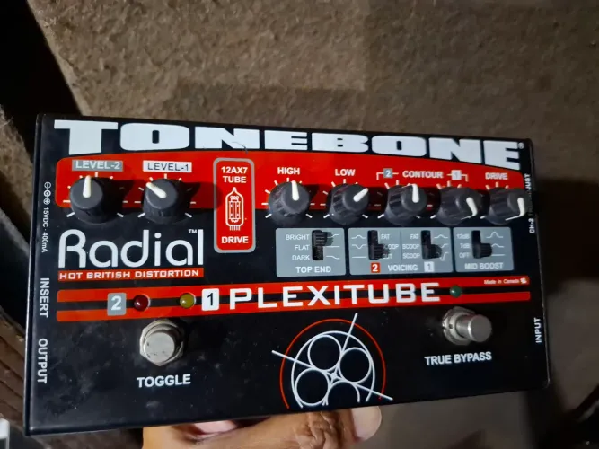 Pedal Tonebone Plexitube Radial Overdrive Valvulado e Fonte