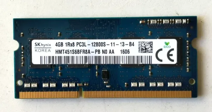 Memória RAM Notebook 4GB DDR3L - 1600MHz - SK Hynix - Usada - Funcionando
