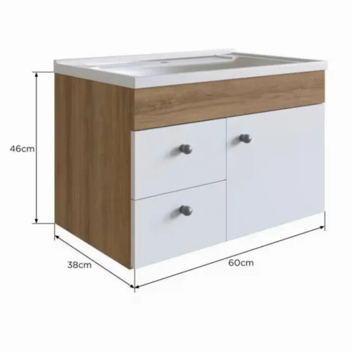 NOVO | Gabinete de banheiro completo 60 cm NA CAIXA