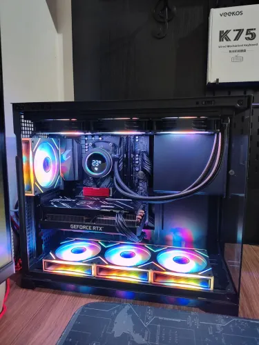 Gabinete Gamer Aquário + Water Cooler 360mm + Fans + Controladora ARGB