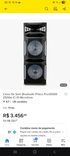 Vendo som philco pcx 30000 completo valor 1700 um verdadeiro pancadão 