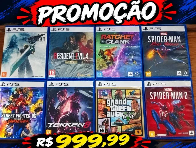 Promoção jogos do play 5 