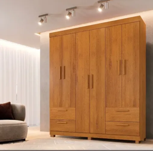 Guarda-Roupa Essencial 6 Portas Amadeirad Compacto