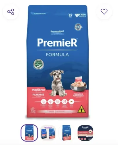 Ração super premium Premier filhotes raças pequenas 