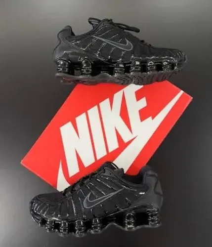 Tênis Nike Shox 12 Molas Preto Refletixo Réplica
