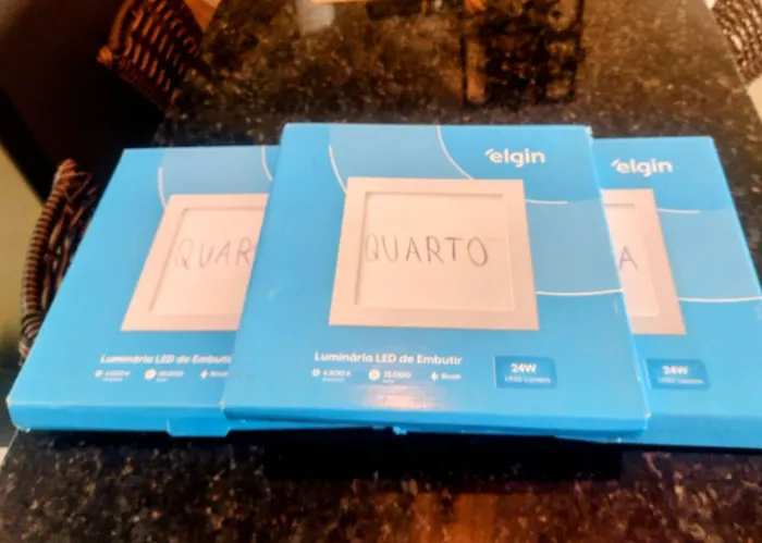 Três Luminárias led de imbutir