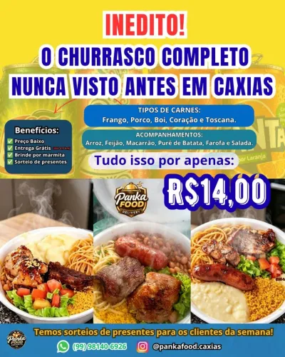 Marmita de churrasco/strogonoff/costela