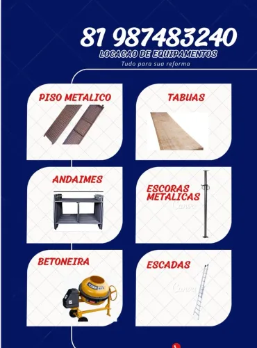 Andaimes , escoras e muito mais