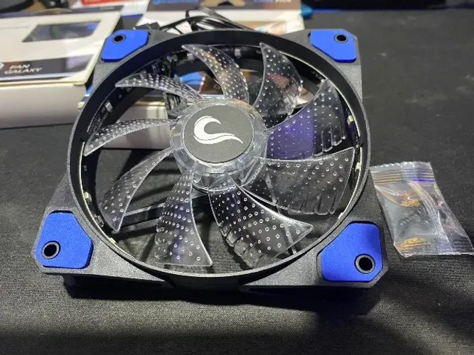 2× Rise Mode Wind W1 120mm LED Azul ? NOVAS