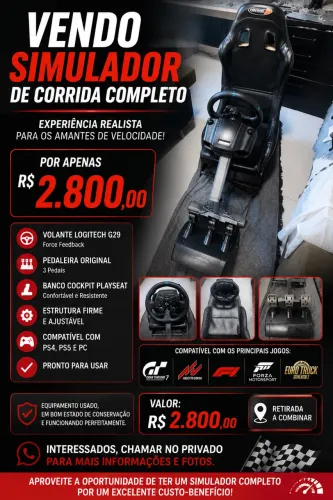 Kit simulador de corrida