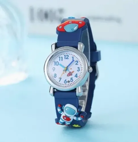 relógio infantil astronauta/azul. novo!