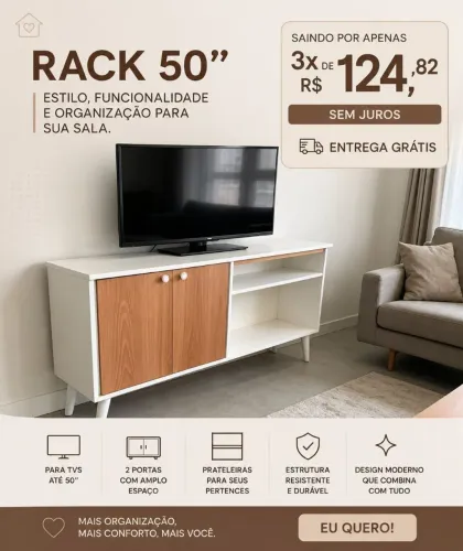 Rack até 50 polegadas
