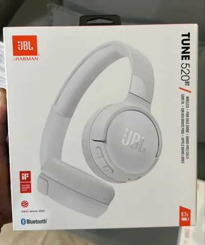 Fone JBL Tune 520 Bluetooth - Branco 