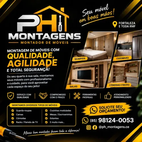 Serviços de montagem e desmontagem de móveis