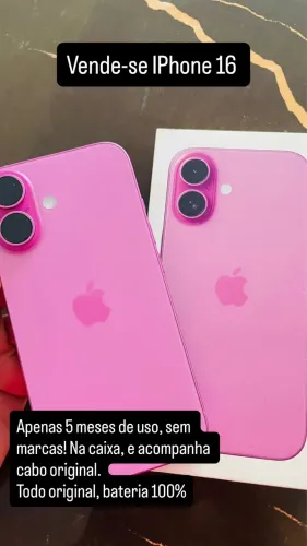 Vende-se IPhone 16 rosa