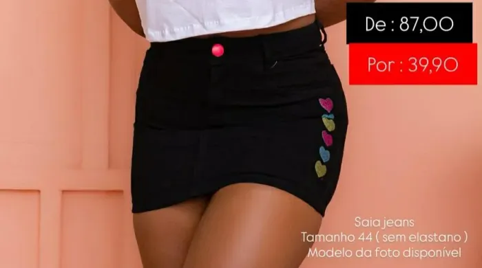 Vendo saia jeans preta