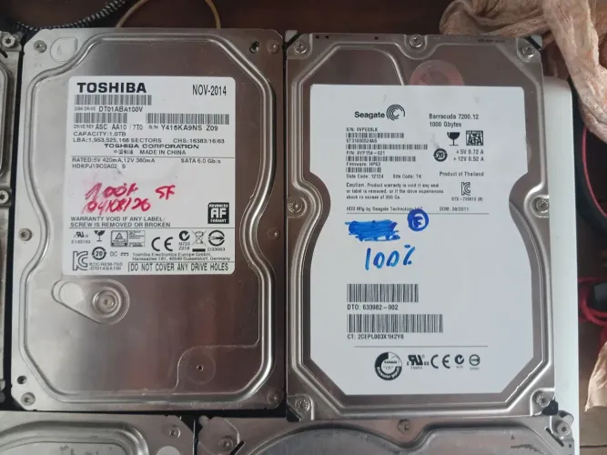 Hds de desktop de 1 tera e 500 gigas