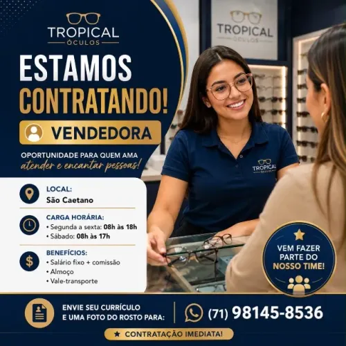 vendedora de ótica 
