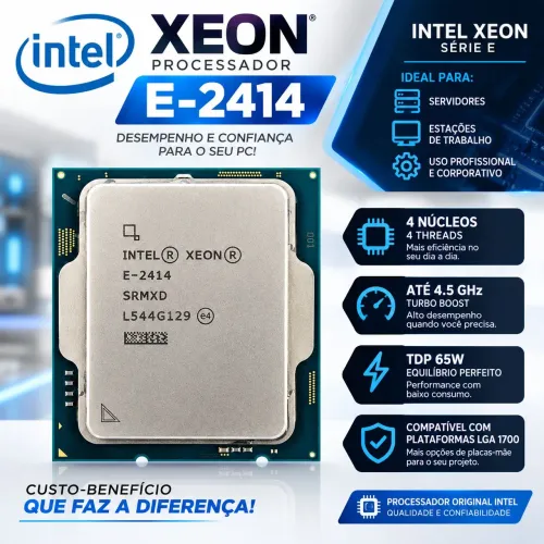 INTEL XEON E-2414 - 4 NÚCLEOS - TURBO 4.50GHz - DDR5