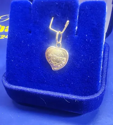 Pingente Deus te Guie Ouro 18 kilates Peso 0.40 Gramas 11 mm