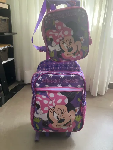 Mochila e lancheira Minnie Baggagio