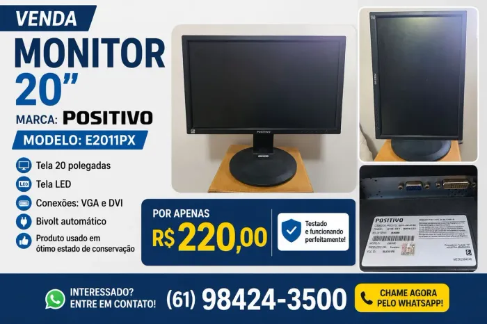 Monitor 20 polegadas