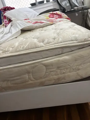 Conjunto Box cama casal com colchão de mola