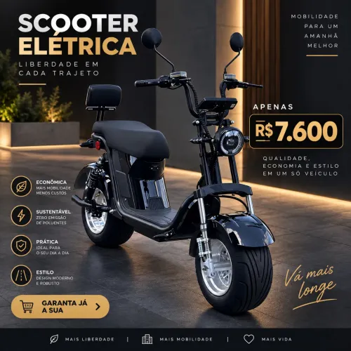 Scooter Elétrica X13 1000W - Pronta Entrega | Rocha Outlet
